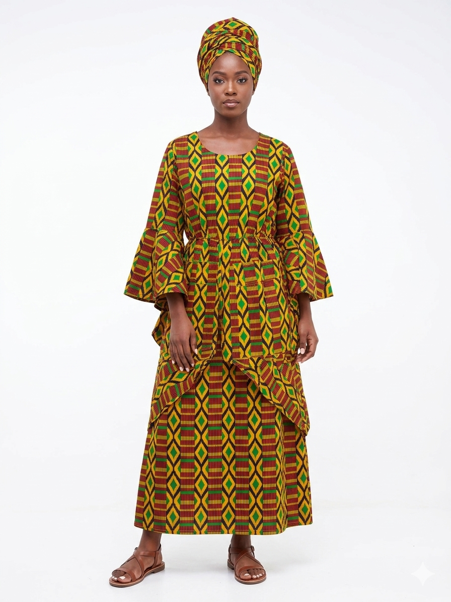 Ankara Printed  Dress -Etnia Negra