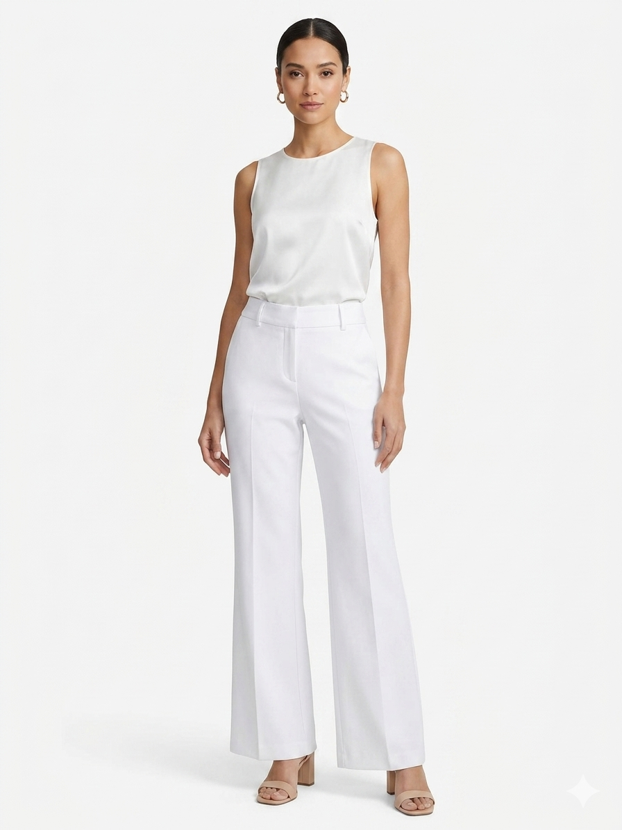 Pantalón Blanco Brillante - Zac & Rachel