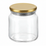 Gracie Glass Jar 480 ML Clear/Soft Brass
