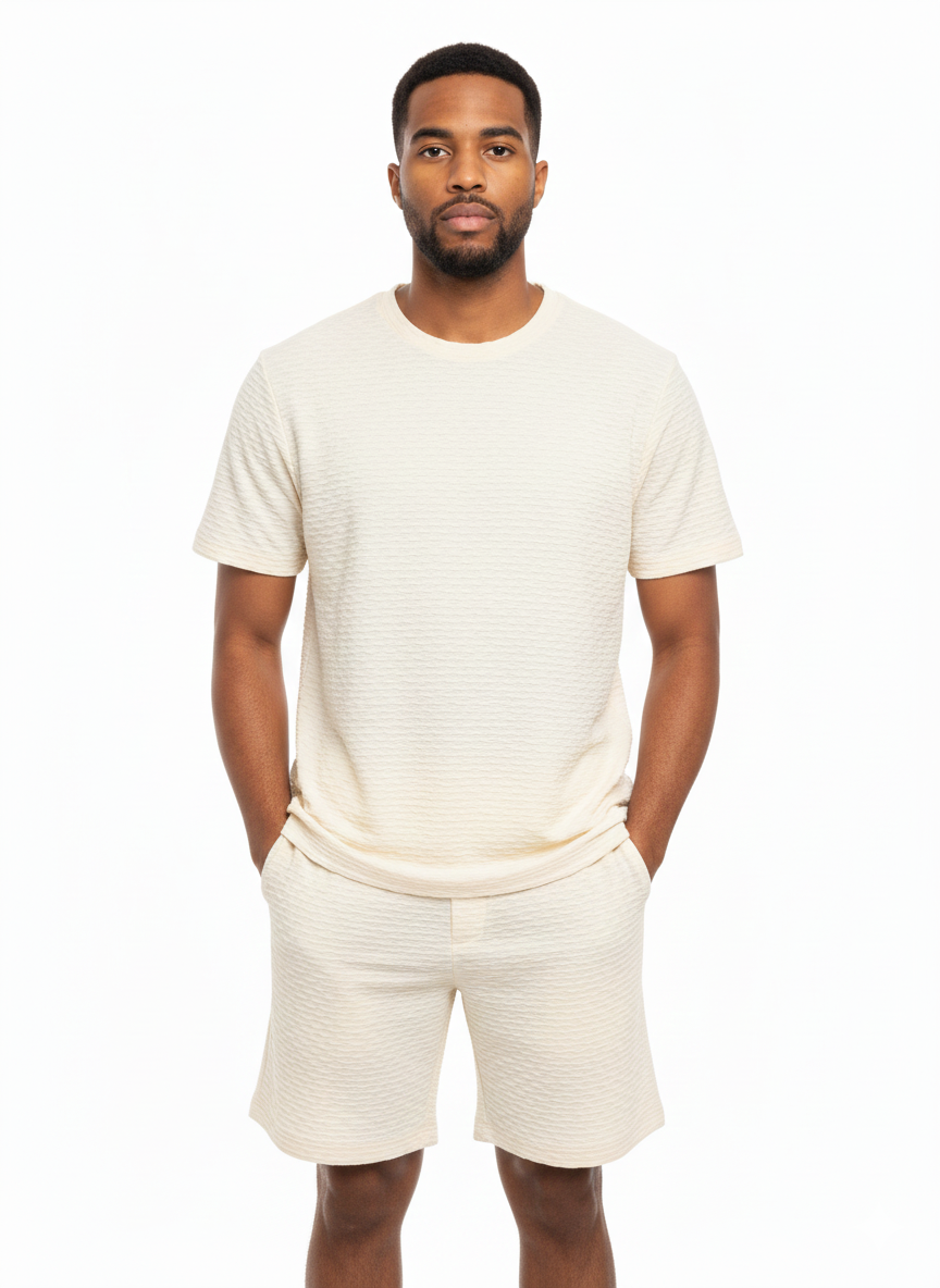 Set de 2 shorts de hombre blanco roto - Just Blu