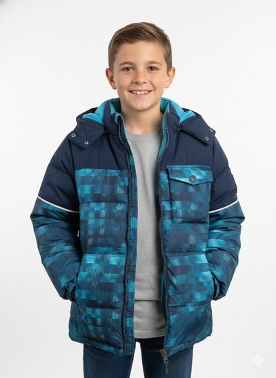 Ribete de lona con puño extendido Puffer Teal