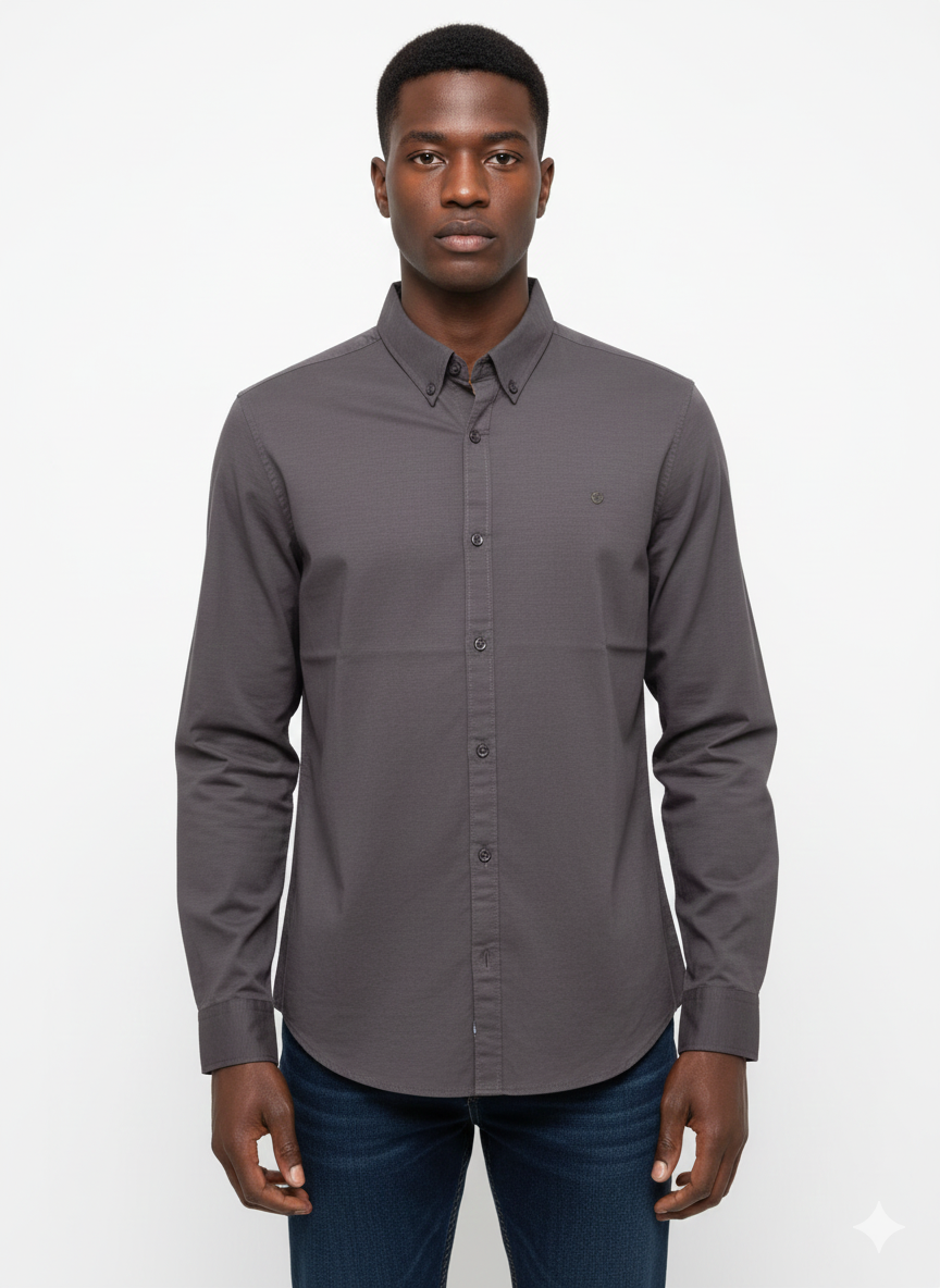 Camisa de manga larga carbón - Just Blu