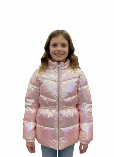 Corazón tornasolado Puffer Rosa