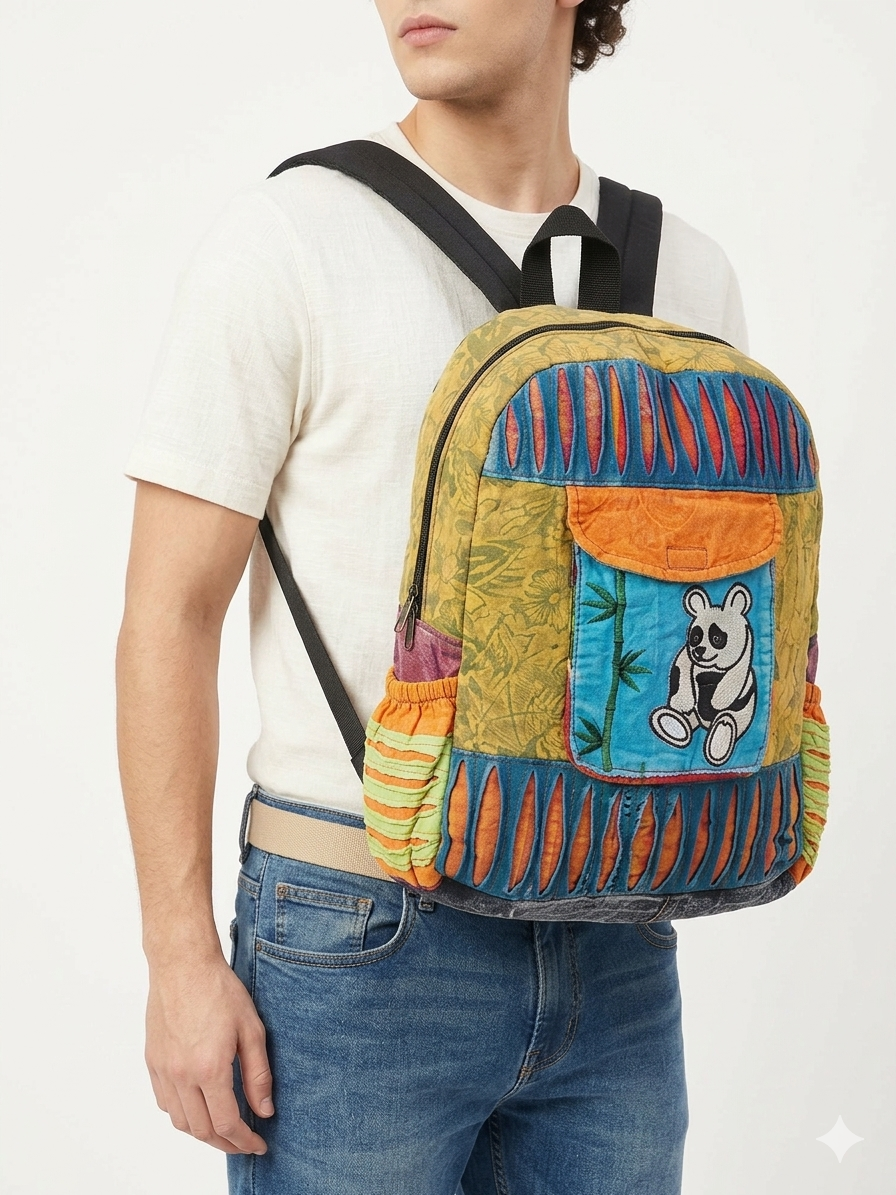 Bolso Oso Panda Estampado - Etnia Negra