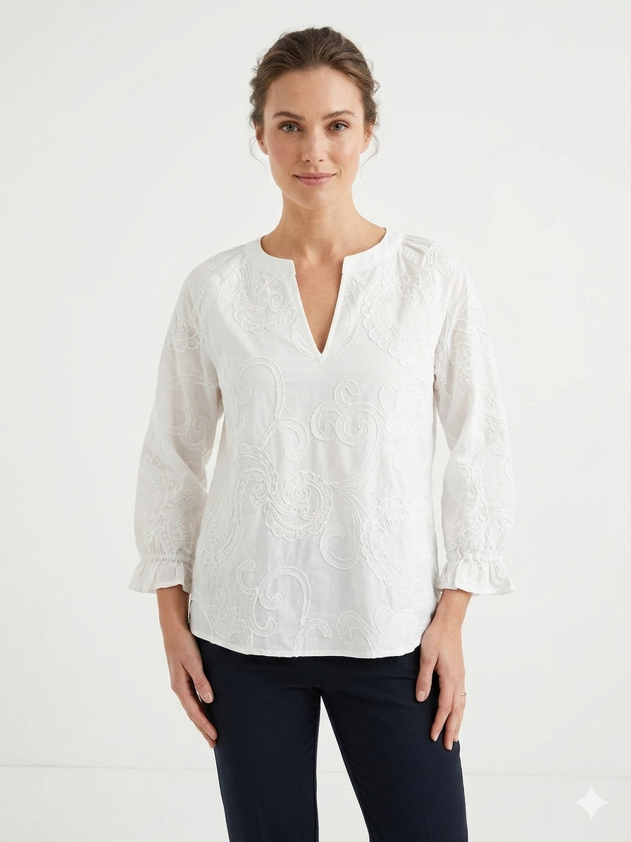 Blusa 3D Cuerda Blanca