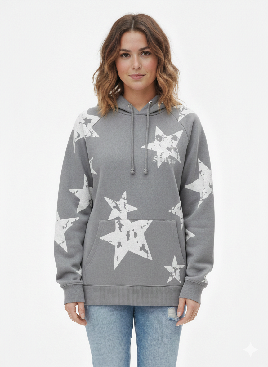 Sudadera con capucha Star Puff Gris