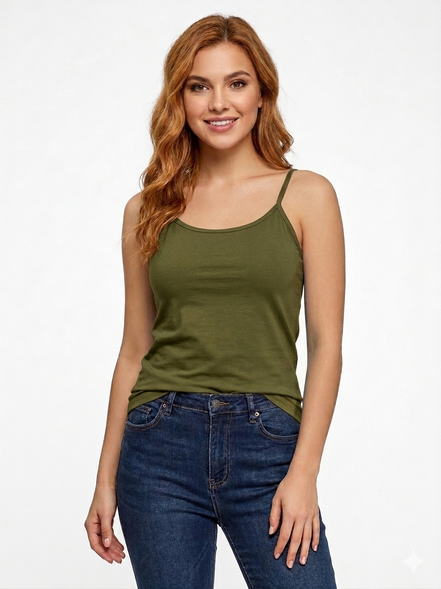 Camiseta de tirantes verde oliva