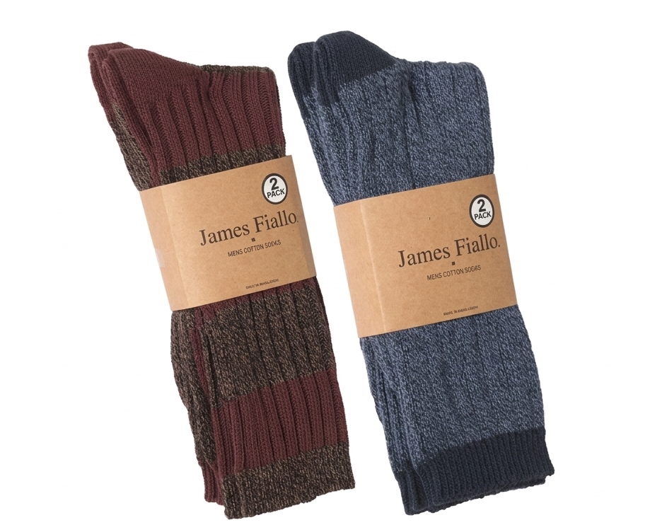 Calcetines de vestir acanalados para hombre, 2 pares
