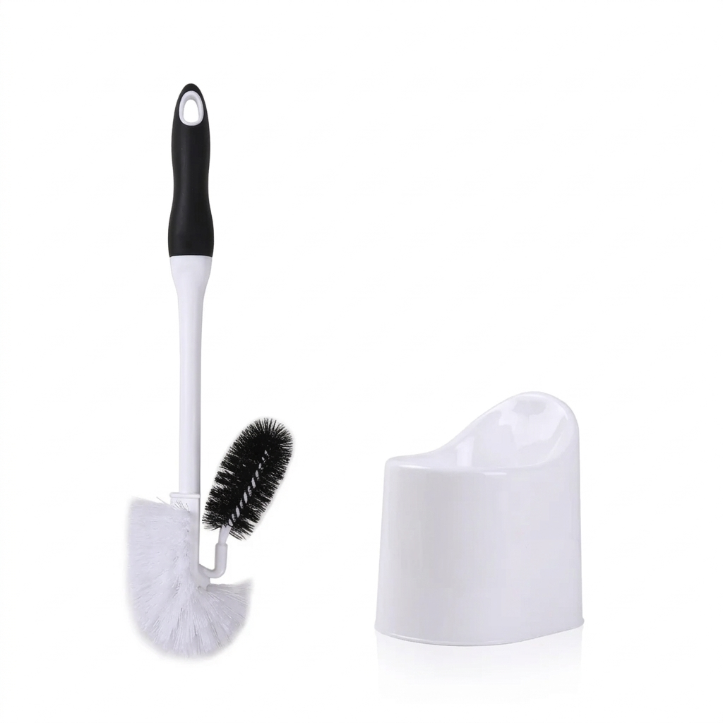 Toilet Brush with Caddy White