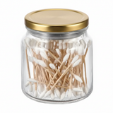 Gracie Glass Jar 480 ML Clear/Soft Brass