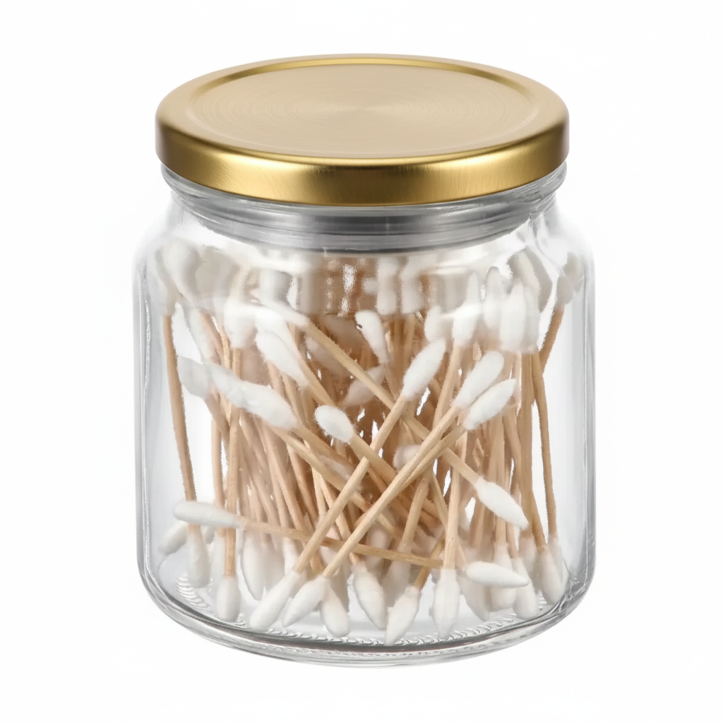 Gracie Glass Jar 480 ML Clear/Soft Brass