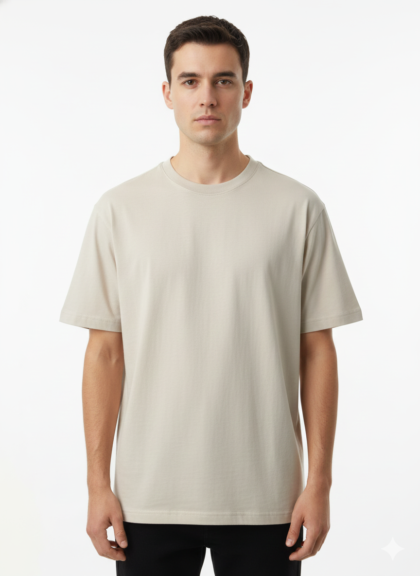 Camiseta Relaxed Fit Crema - Luigi Baretta