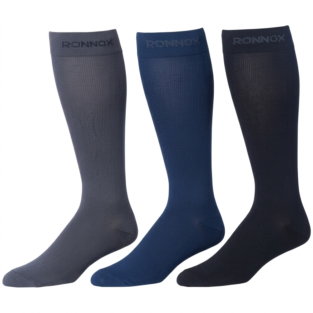 1 pair of Unisex Gray Compression Socks