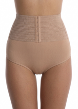 Mid - Waist Seamless Brief Black-Nude