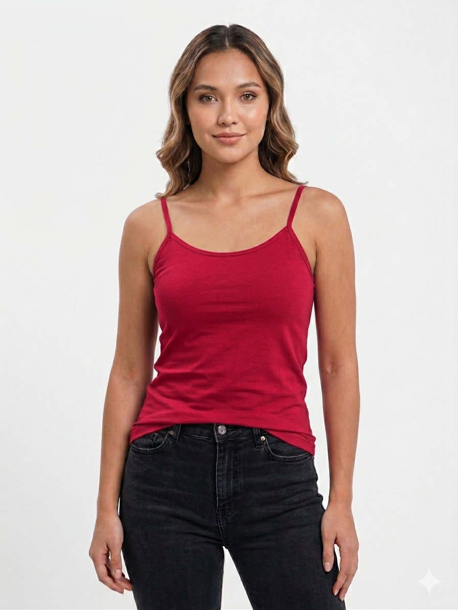 Camiseta sin mangas roja