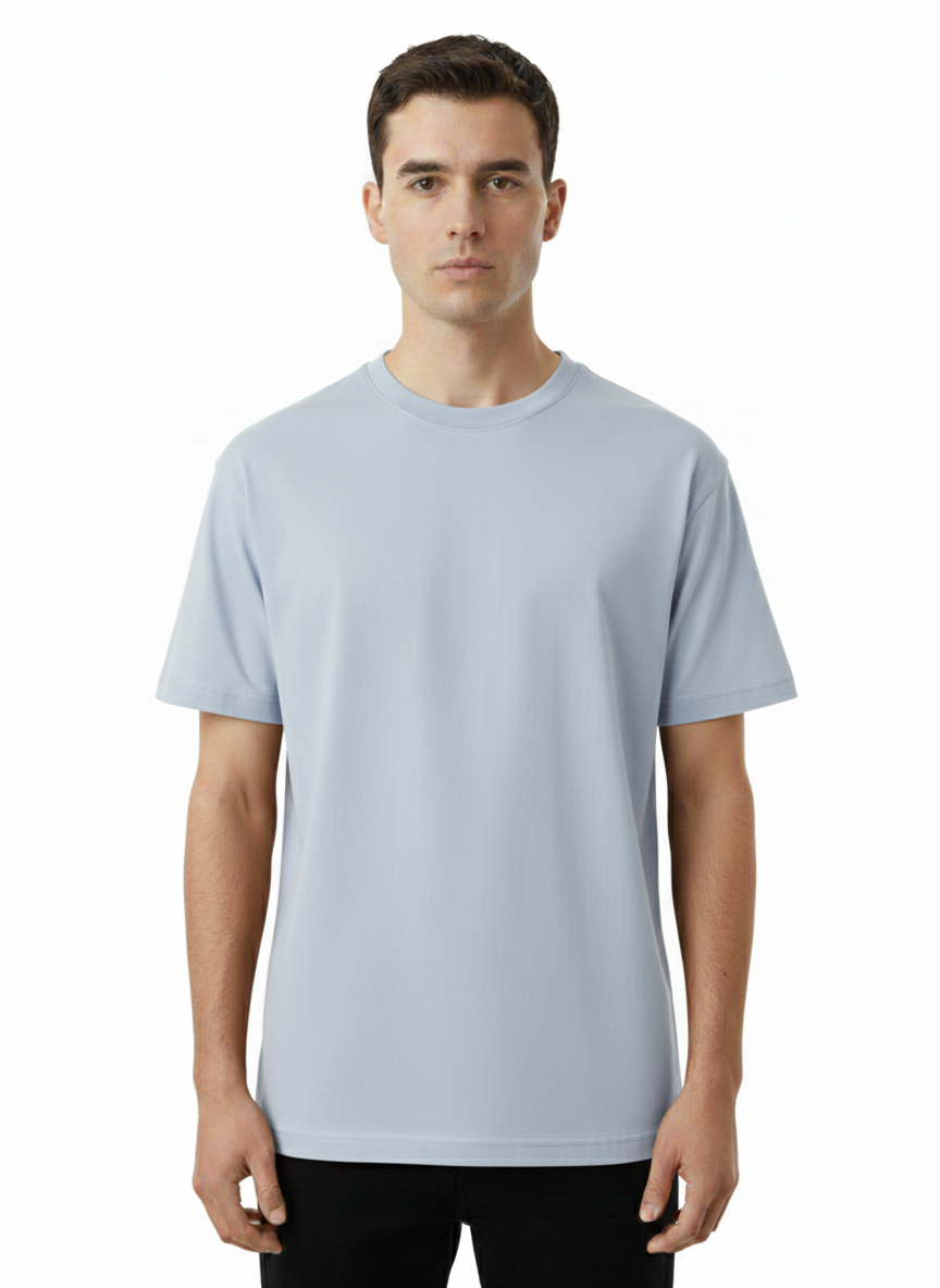 Camiseta de corte holgado gris claro - Luigi Baretta