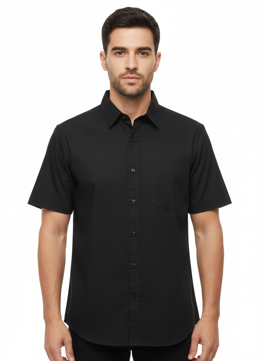 Camiseta negra de manga corta - Just Blu