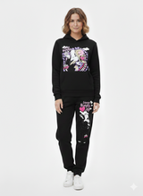 Sudadera básica con capucha de Lola Bunny, color negro