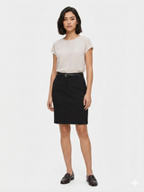 Falda con correa para mujer, color negro