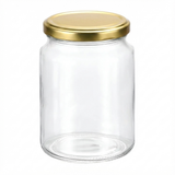 Gracie Glass Jar 700 ML Clear/Soft Brass