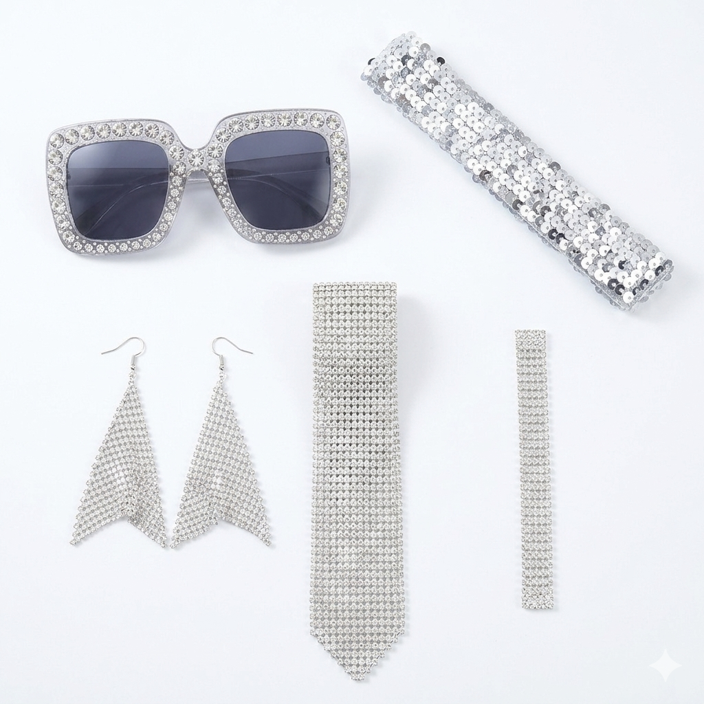 Kit Disco Glamuroso Plateado