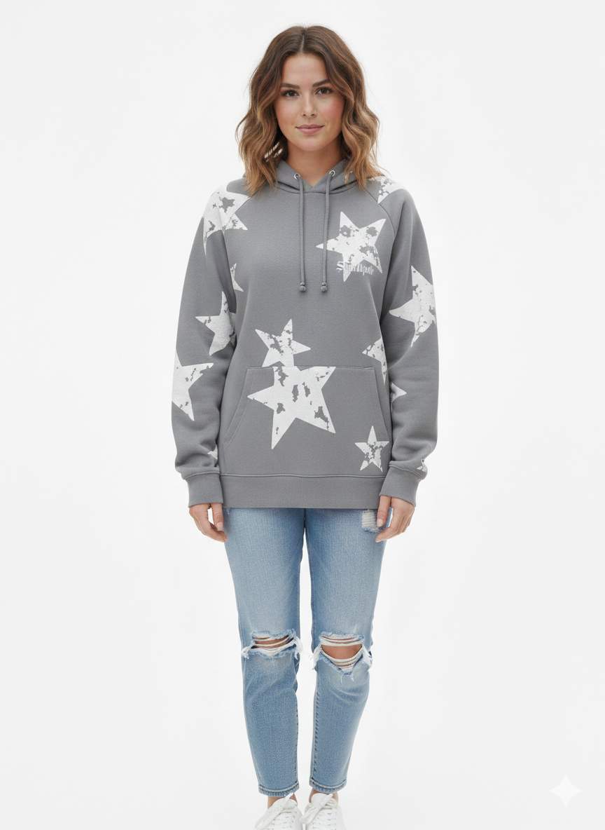 Sudadera con capucha Star Puff Gris