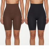 Scuba High - Waist Thigh W/ Layer Black-Mocha