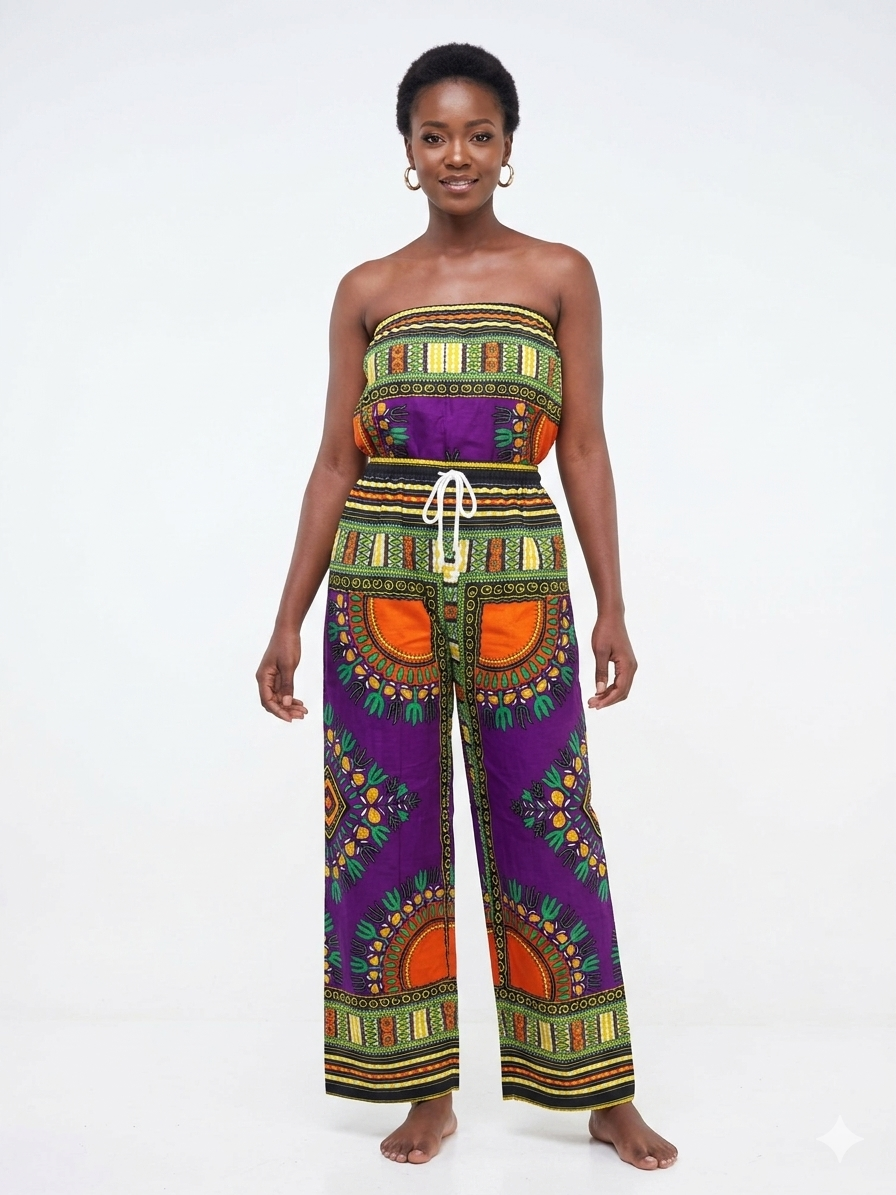 Dashiki Estampado Pantalón Morado - Etnia Negra