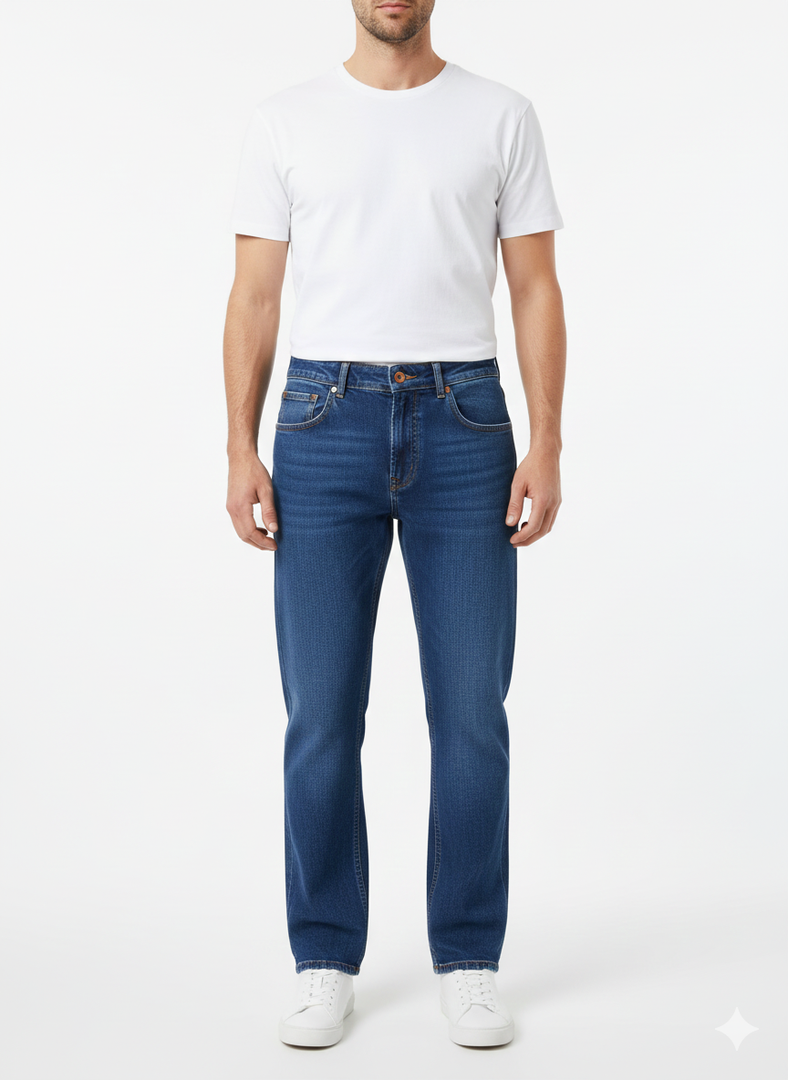 Vaqueros Relax Fit Azul Medio