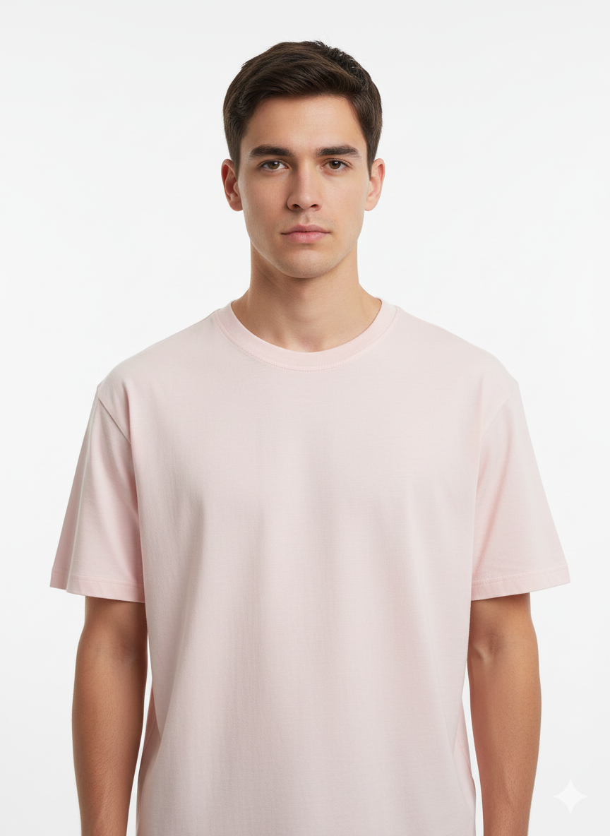 Camiseta Corte Holgado Rosa Claro - Luigi Baretta