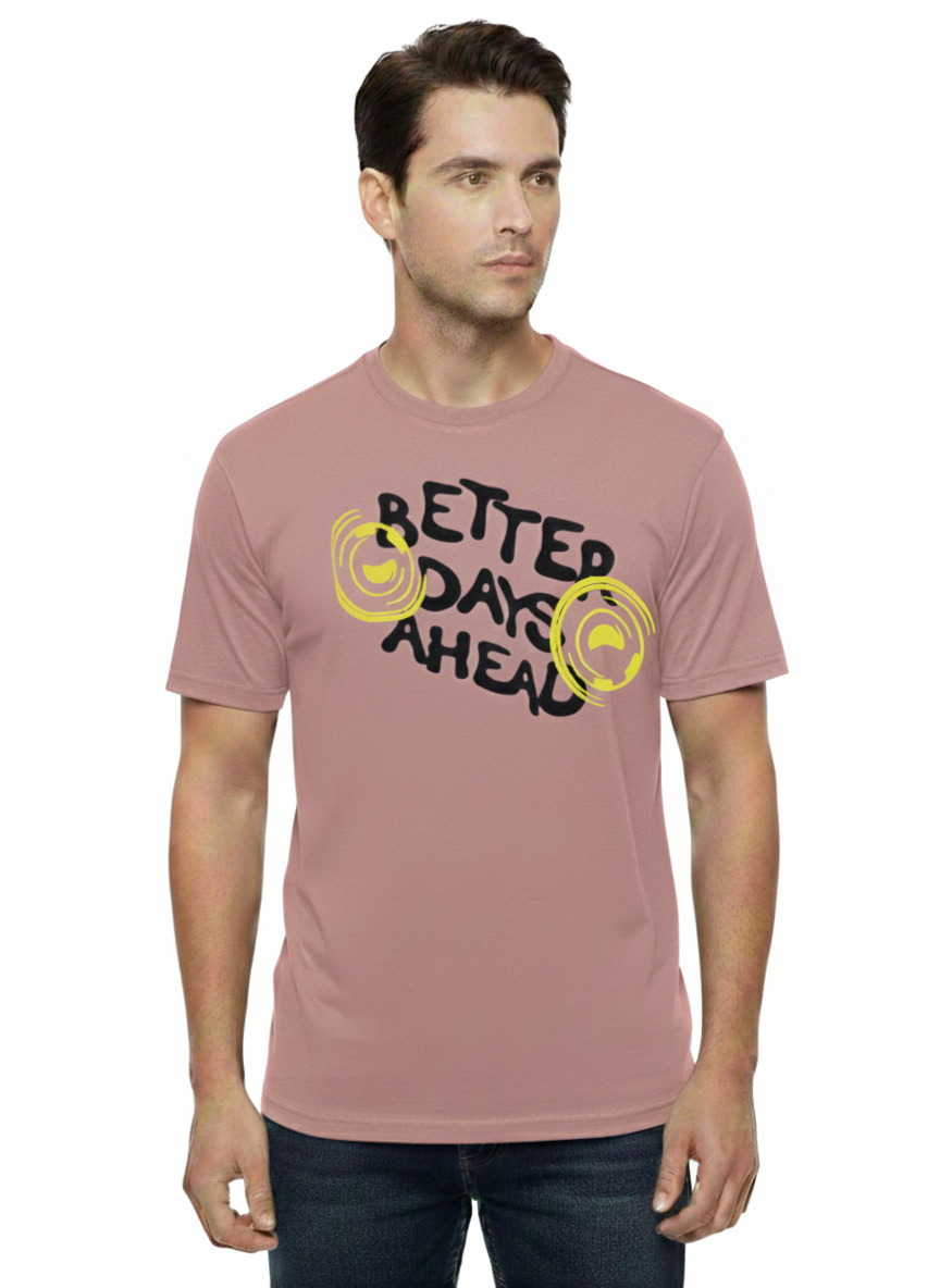 Camiseta Better Days Ahead Off-Rose - Just Blu