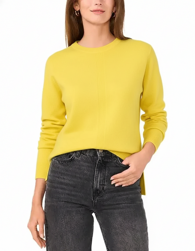 Jersey cuello redondo con costura central Lemon - Noventa