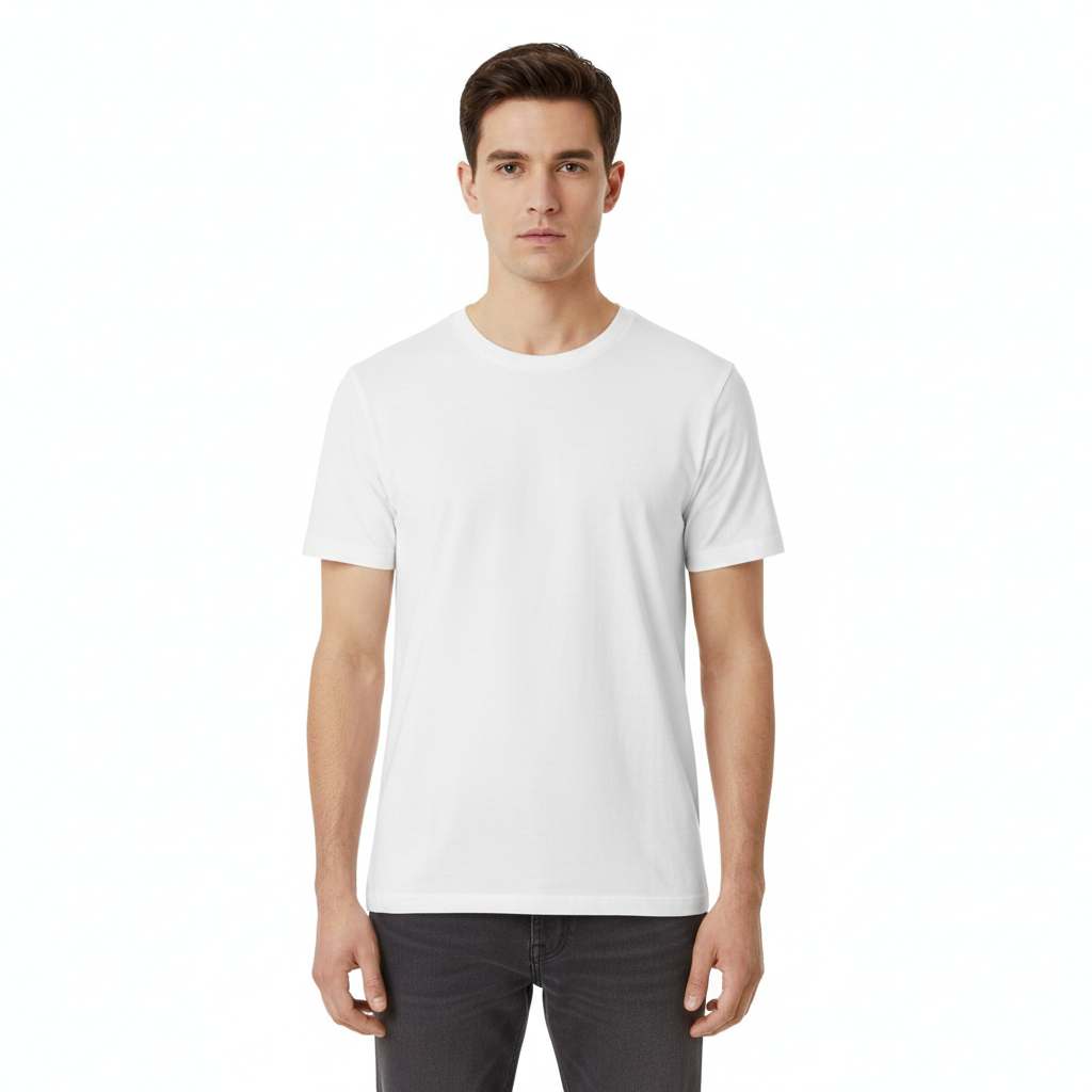 Camiseta de cuello redondo  Blanco