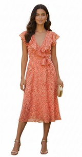 1 Vestido de una pieza Tigre Rosa / Marfil