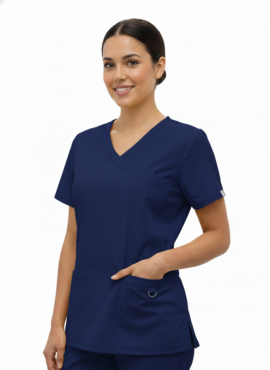 Top uniforme índigo