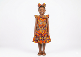 Vestido Naranja-Amarillo-Morado (Etnia Negra)