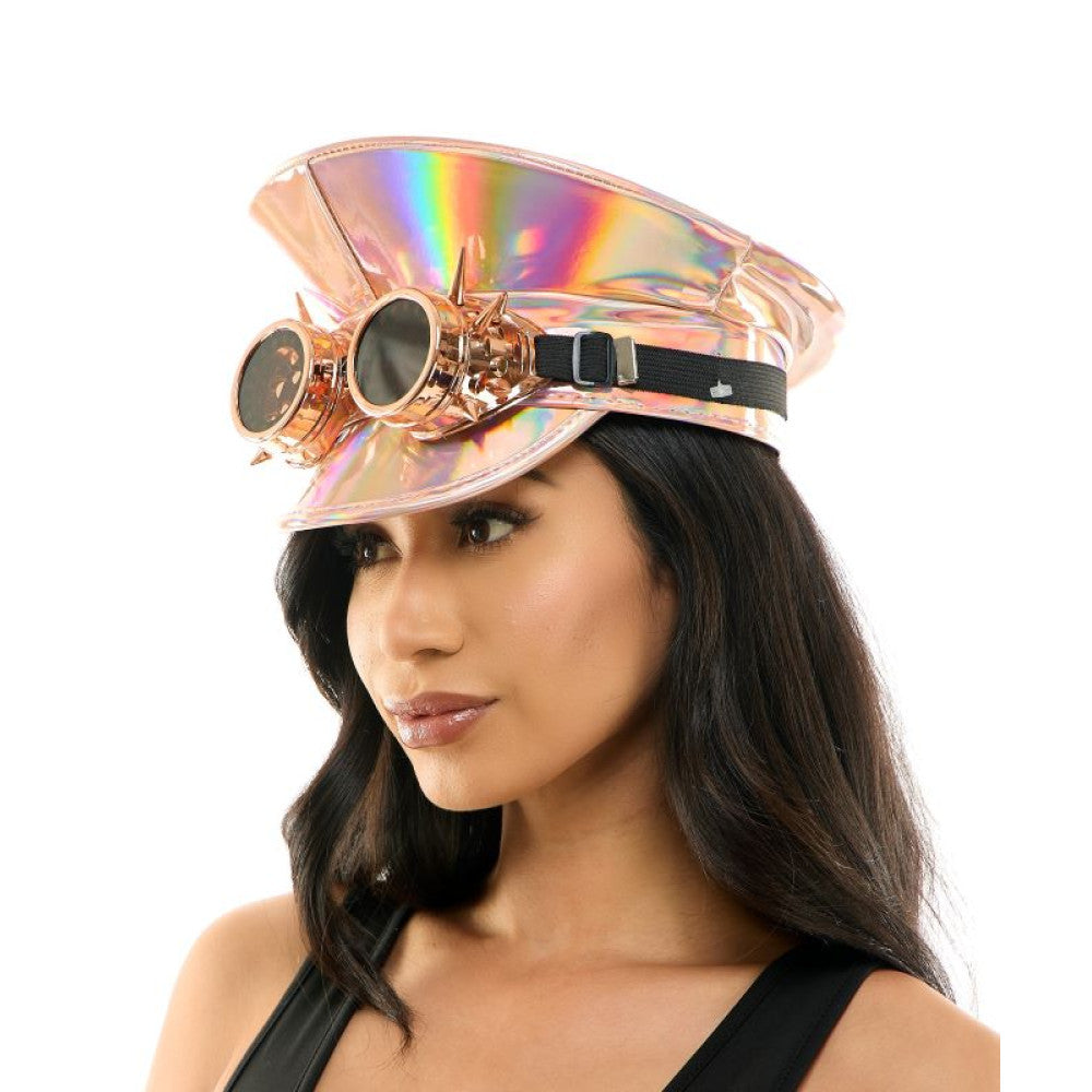 Pink Captain Hat with Light-Up Goggles