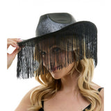 Black Fringe Cowboy Hat