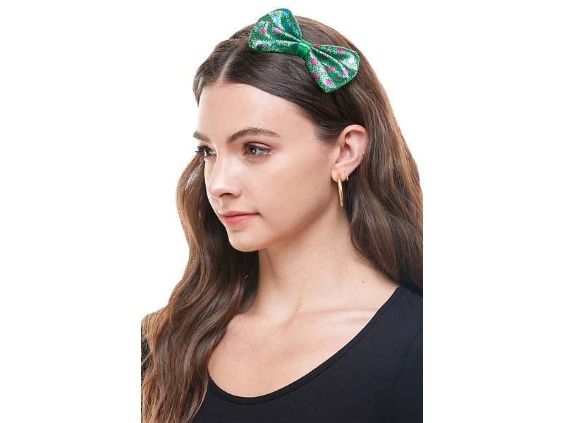 X'mas tree headband with bow tie set-2