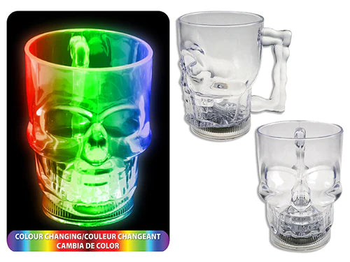 Taza de calavera LED de Halloween