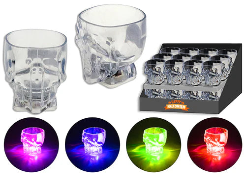 Vaso de chupito de calavera con 3 funciones de Halloween