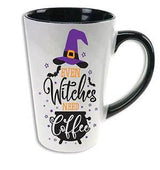 Taza alta de gres con motivos de Halloween