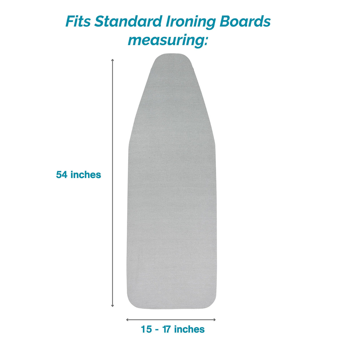 Almohadilla y funda doble de 54" de grosor plateado metálico