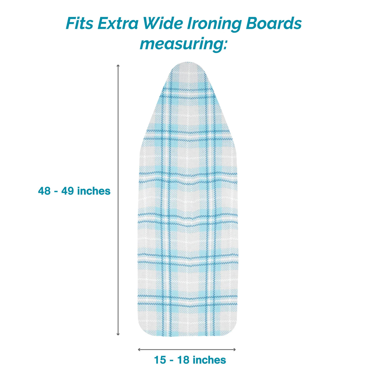 ALMOHADILLA Y FUNDA EXTRA ANCHA PARA PLANCHAR -12mm - 124 x 45 cm