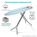 ALMOHADILLA Y FUNDA EXTRA ANCHA PARA PLANCHAR -12mm - 124 x 45 cm