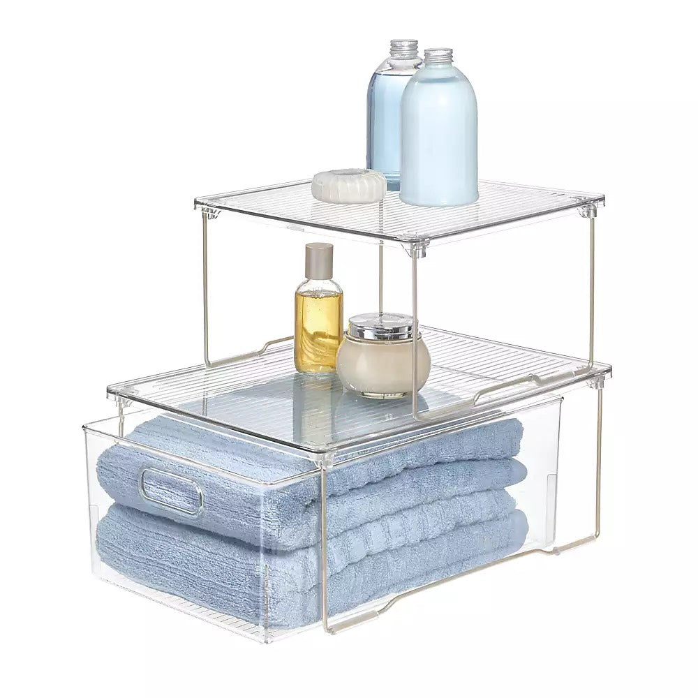 Bath Stacking Shelf Clear