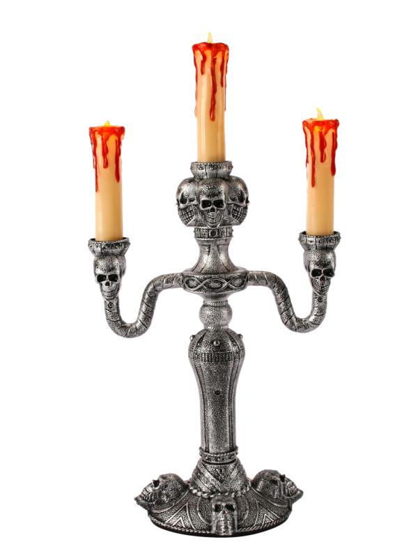 CANDELABROS LED CON LLAMAS 14"