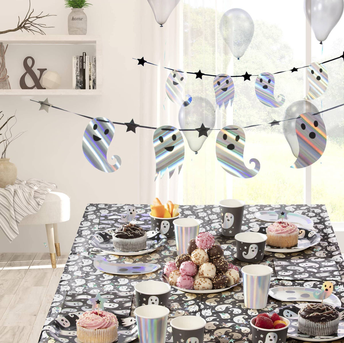 Mantel de Mesa para Fiesta de Vajilla Fantasma X1