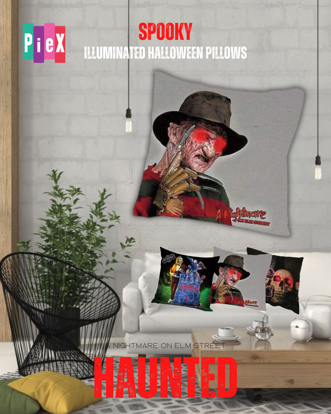ALMOHADA CON LUZ PESADILLA EN ELM STREET