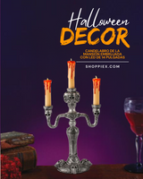 CANDELABROS LED CON LLAMAS 14"